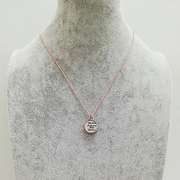 Rose Gold Christian Mustard Seed Necklace - Picture 4 of 5